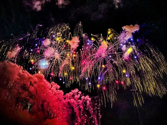 Japanese summer fireworks (illustrative photo)